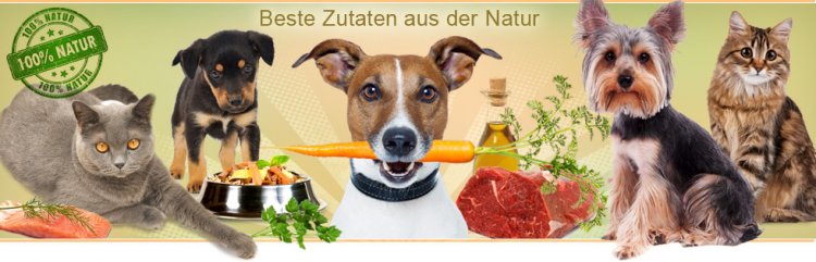 Hunde & Katzen mit Futter aus 100% natürlichen Zutaten