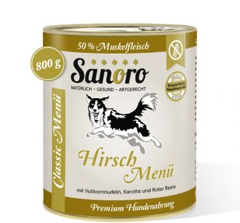 Sanoro Hirsch mit Vollkornnudeln Menü Classic - 800g