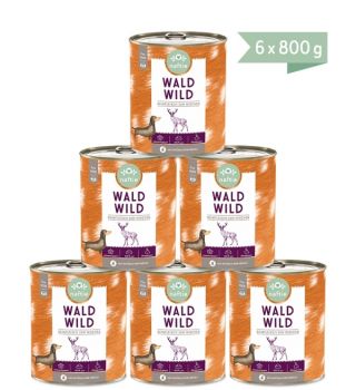 naftie Wald Wild Fleisch pur - 6x 800g