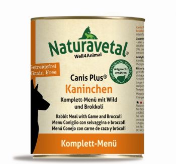 Naturavetal Canis Plus Kaninchen & Wild Menü - 800g