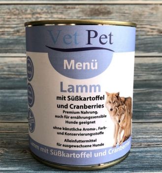 Vet Pet Menü Lamm & Süßkartoffeln - 800g