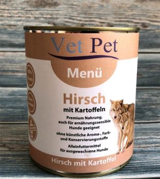Vet Pet Menü Hirsch & Kartoffel - 800g