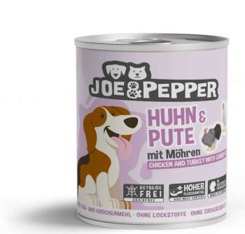 Joe & Pepper Dog Huhn & Pute mit Möhren - 800g