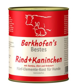 Barkhofen’s Bestes Rind & Kaninchen 5-Elemente-Kost - 800g