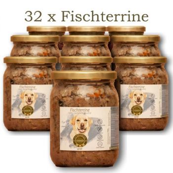 Schlemmermaul Hund Fisch Terrine Menü - 32x 400g