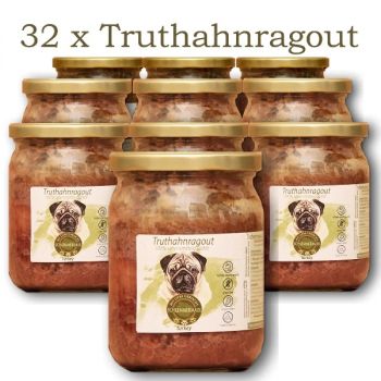 Schlemmermaul Hund Truthahn Ragout Menü - 32x 400g