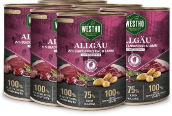 WESTHO Nassfutter Allgäu Angus-Rind & Lamm - 12x 800g