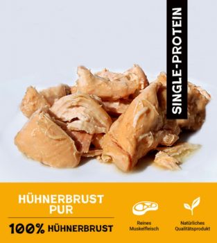 Hopey's Huhn Brust pur Fleischdose - 24x 800g