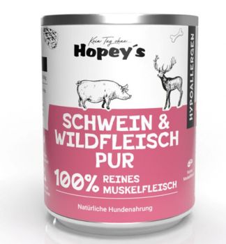 Hopeys Schwein & Wildfleisch pur Fleischdose - 800g