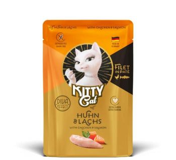 Kitty Cat Filet in Paté Huhn & Lachs - 85g