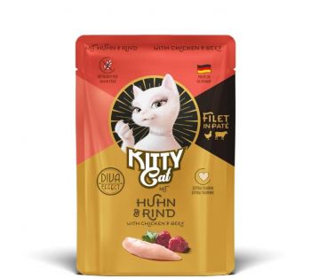 Kitty Cat Filet in Paté Huhn & Rind - 85g