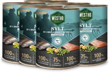 WESTHO Nassfutter Sylt Wildlachs & Forelle - 24x 800g