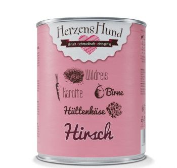 HerzensHund Hirsch & Wildreis Menü - 800g