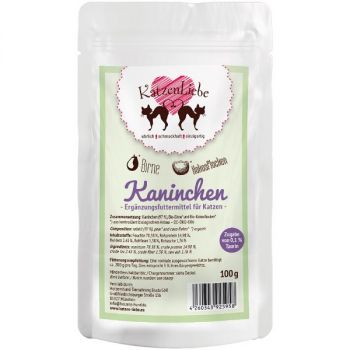 KatzenLiebe Kaninchen Menü Pouch - 100g