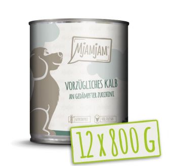 MjAMjAM Hund Kalb Menü - 12x 800g
