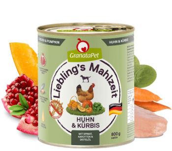 GranataPet Liebling's Mahlzeit Huhn & Kürbis - 800g
