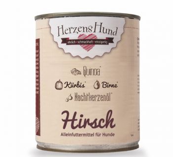 HerzensHund Hirsch Menü - 800g