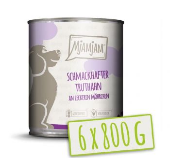 MjAMjAM Hund Truthahn Menü - 6x 800g
