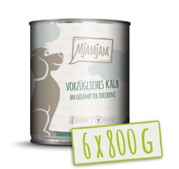 MjAMjAM Hund Kalb Menü - 6x 800g