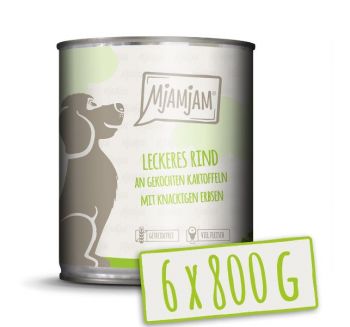 MjAMjAM Hund Rind Menü - 6x 800g