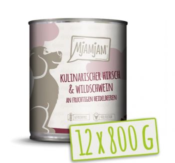 MjAMjAM Hund Hirsch & Wildschwein Menü - 12x 800g