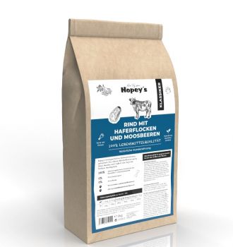 Hopeys Trockenfutter Rind mit Haferflocken & Reis - 3x 2kg