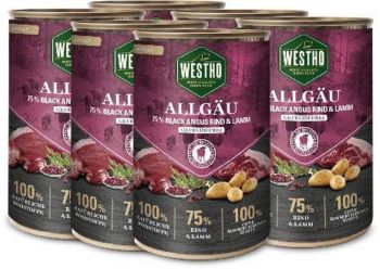 WESTHO Nassfutter Allgäu Angus-Rind & Lamm - 24x 400g