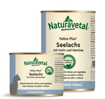 Naturavetal Felins Plus Seelachs mit Huhn & Gemüse Menü - 200g