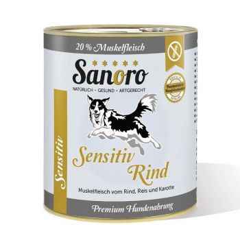 Sanoro Rind Menü Sensitiv mit Reis - 800g