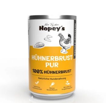 Hopeys Huhn Brust pur Fleischdose - 48x 400g