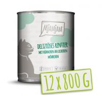 MjAMjAM Rentier & Hühnchen mit Möhrchen Menü - 12x 800g