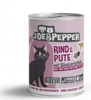 Joe & Pepper Cat Rind & Pute mit Süßkartoffel - 400g