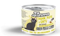 Joe & Pepper Cat Huhn, Pute & Ente mit Erbsen - 200g