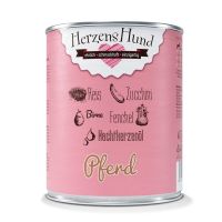 HerzensHund Pferd mit Reis & Zucchini Menü - 800g