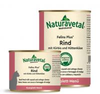 Naturavetal Felins Plus Rind mit Kürbis & Hüttenkäse Menü - 200g